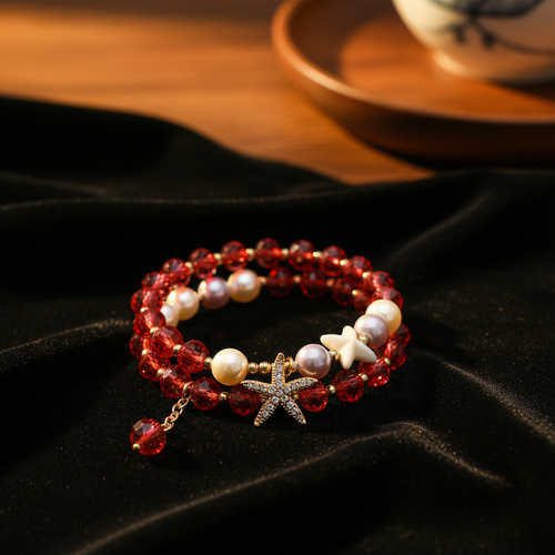 Bracelet Cristaux Rouges