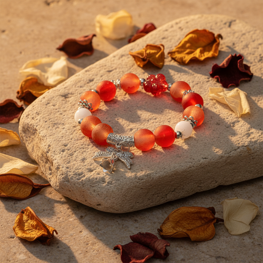 Bracelet Perles Rouges