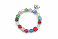 Bracelet multicolore éléphant sur fond blanc
