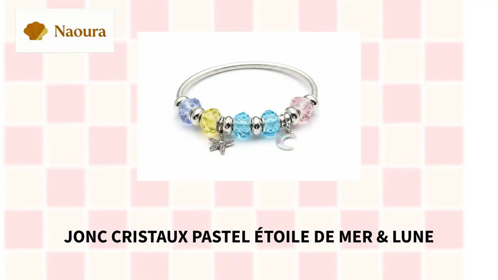 Jonc Cristaux Pastel &Eacute;toile de Mer &amp; Lune by@Outfy
