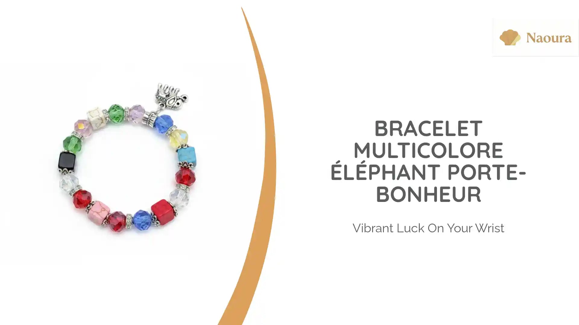 Bracelet Multicolore &Eacute;l&eacute;phant Porte-Bonheur by@Outfy
