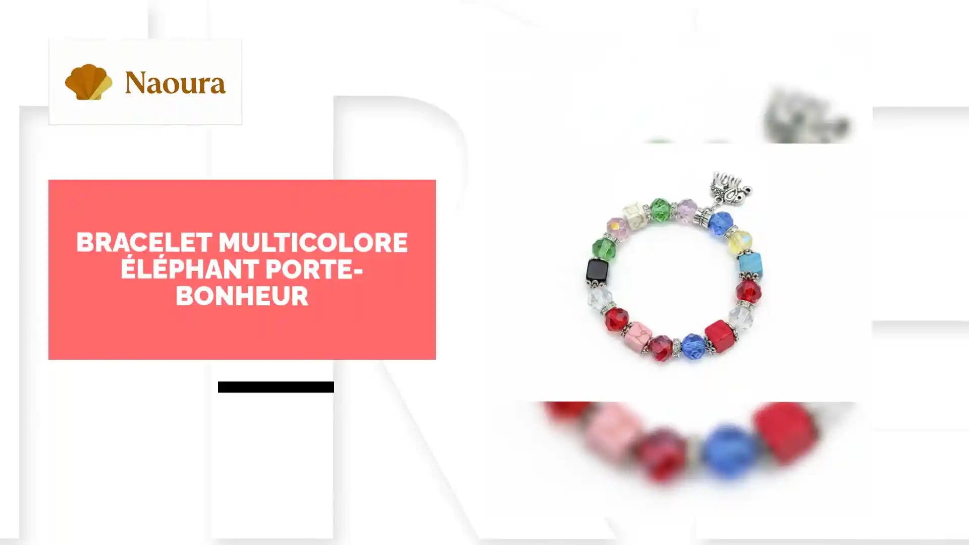 Bracelet Multicolore &Eacute;l&eacute;phant Porte-Bonheur by@Outfy